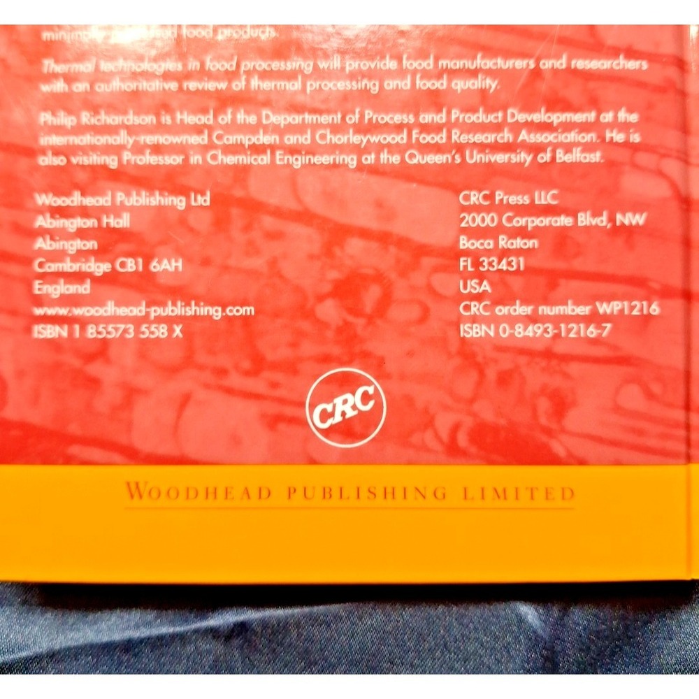 Thermal Technologies in Food Processing Richardson Hardback Woodhead Publishing - Picture 15 of 15